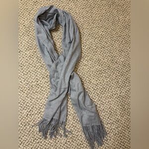 Gray Fringe Scarf